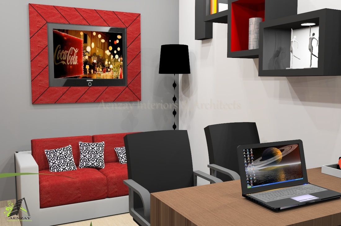 sales office design by Aenzay - Aenzay Interiors